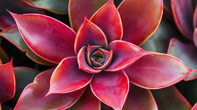 Close-up of a Red Succulent