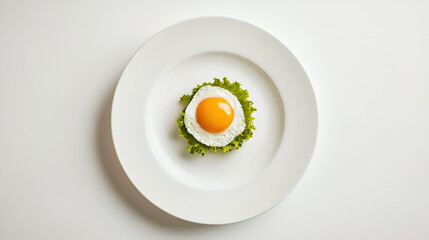 Fresh healthy meal on a white plate, showcasing vibrant ingredients. Simplicity and nourishment in every bite.