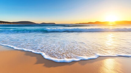 Fototapeta premium Sunrise Beach Scene