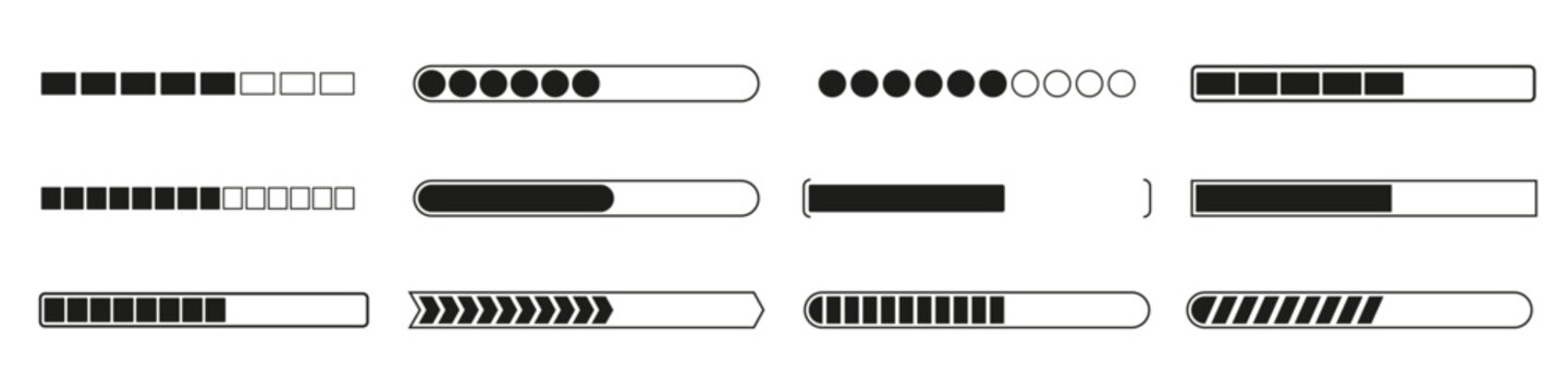 Loading bar. Progress bar vector