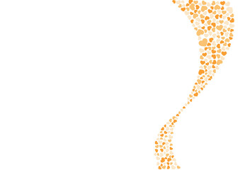 ハート柄の背景 橙系の3色 ハート