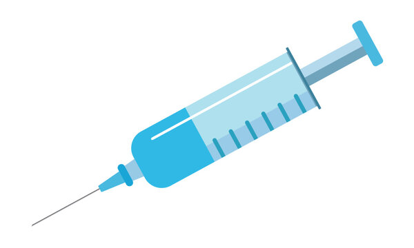 Syringe vector icon. Medicine vaccination, treatment icon symbol web design. Simple syringe injection icon logo isolated on white background. Vector illustration. EPS 10