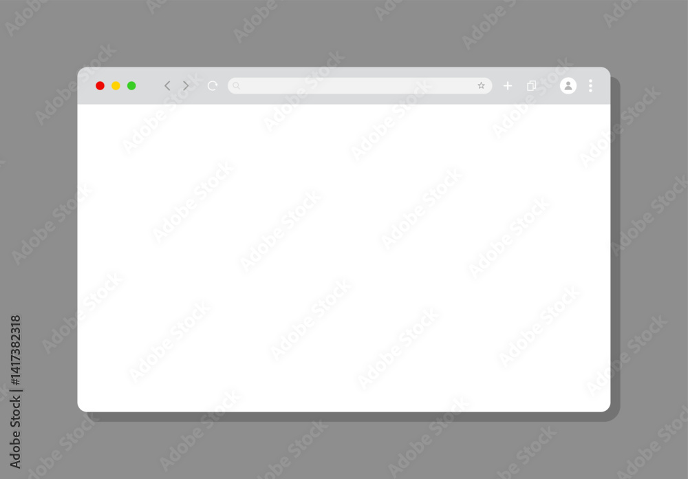 Wall mural web browser user interface blank mockup template. vector illustration