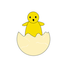 easter chick with egg