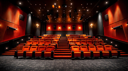 Modern movie theater interior