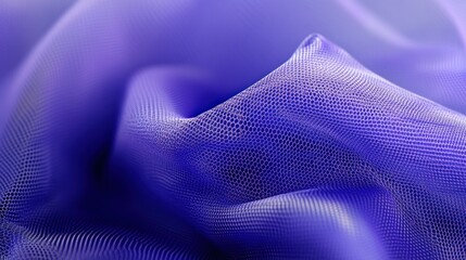 Deep purple sheer fabric drapes in soft folds.