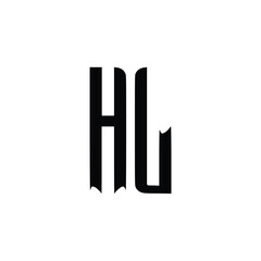 HL monogram logo design letter text name symbol monochrome logotype alphabet character simple logo