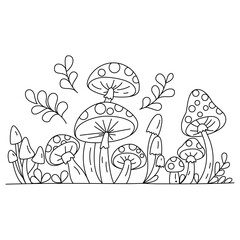 mushrooms in the forest