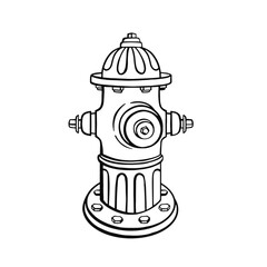 Road hydrant line hand drawn