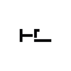 Obraz premium HL monogram logo design letter text name symbol monochrome logotype alphabet character simple logo