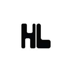 HL monogram logo design letter text name symbol monochrome logotype alphabet character simple logo