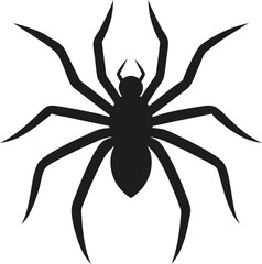 Flat Icon of a Creepy Halloween Spider Vector