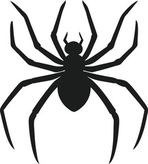 Silhouette of a Gnarled-Leg Halloween Spider