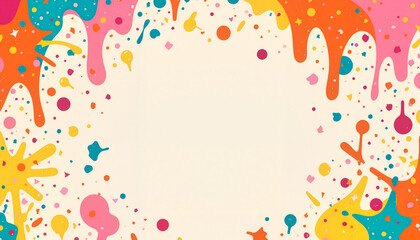 Obraz premium Colorful abstract splash background with vibrant paint drips 