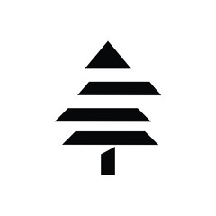 Fototapeta premium Christmas Tree Pictogram Pine tree icon vector