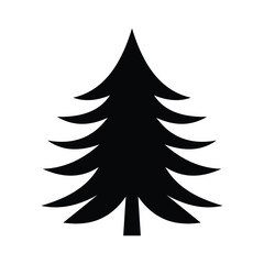 Fototapeta premium Christmas Tree Pictogram Pine tree icon vector