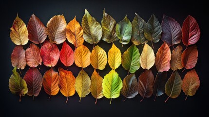 Autumnal leaf spectrum