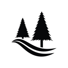 Christmas Tree Pictogram Pine tree icon vector