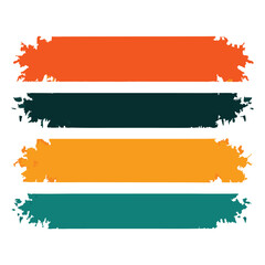 Multiple Vibrant Colors Abstract Distressed Grunge Effect Vector Set