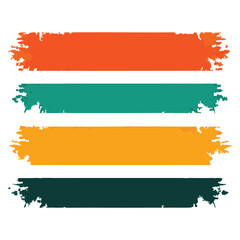 Multiple Vibrant Colors Abstract Distressed Grunge Effect Vector Set