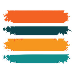 Multiple Vibrant Colors Abstract Distressed Grunge Effect Vector Set