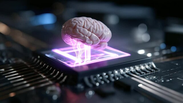 Glowing Electrical Signals Simulating Neural Patterns in Chip Core