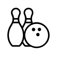 Icon of a bowling ball and pins representing the sport