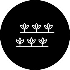 Agriculture Vector Line Black Circle Icon Design