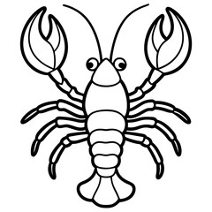 Stylized Lobster Outline Vector