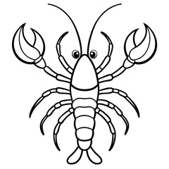 Stylized Lobster Outline Vector