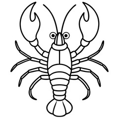 Stylized Lobster Outline Vector
