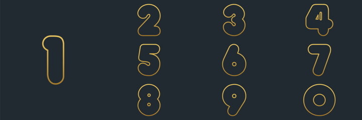 1 to 9 Years Anniversary celebration illustration template design