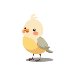 Adorable Little Cartoon Bird Illustration