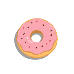 Simple Cartoon Donut Illustration