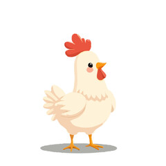 Cute Little Cartoon Rooster Illustration