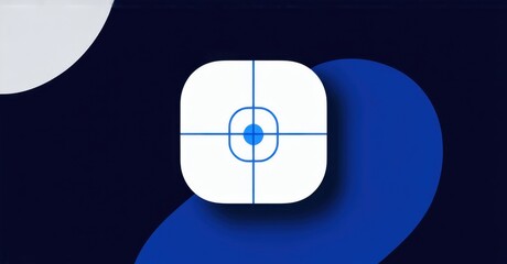 Professional white and deep blue tournament organizer app with brackets team logos and match schedules flat glossy style round square shape modern app icon featuring clean min