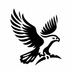 Obraz premium 흰 배경, 독수리, 픽토그램 아트, jpeg (white background, eagle, pictogram art, jpeg)