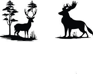 deer and nature place design 