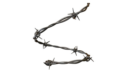 barbed wire isolated