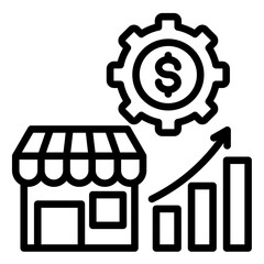 Market Trends  Icon Element For Design	