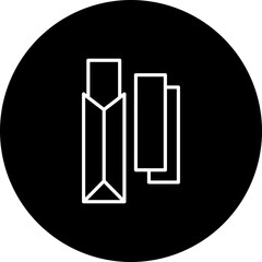 Chewing Gum Vector Line Black Circle Icon Design