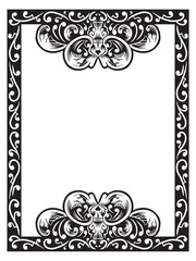 Certificate Border Frame Outline in Traditional Style