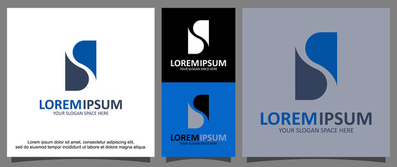 Modern letter S logo template