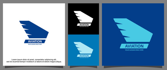 Modern air plane logo template
