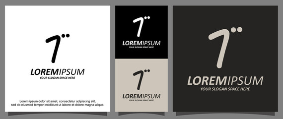 Modern letter T logo template