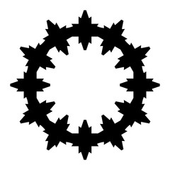 Geometric Shape In Black Outline 