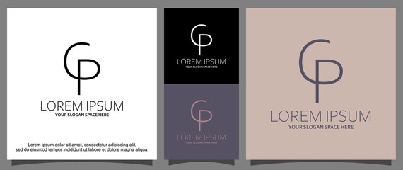 Modern letter A and P logo design