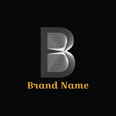 Abstract business logo design with modern symbol and tech concept. B logo. Very suitable for building and Architecture. 
