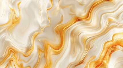 Elegant White and Gold Marble Background with Luxurious Veins and Shimmering Accents for Abstract Design Projects