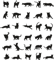 Cats silhouettes design 